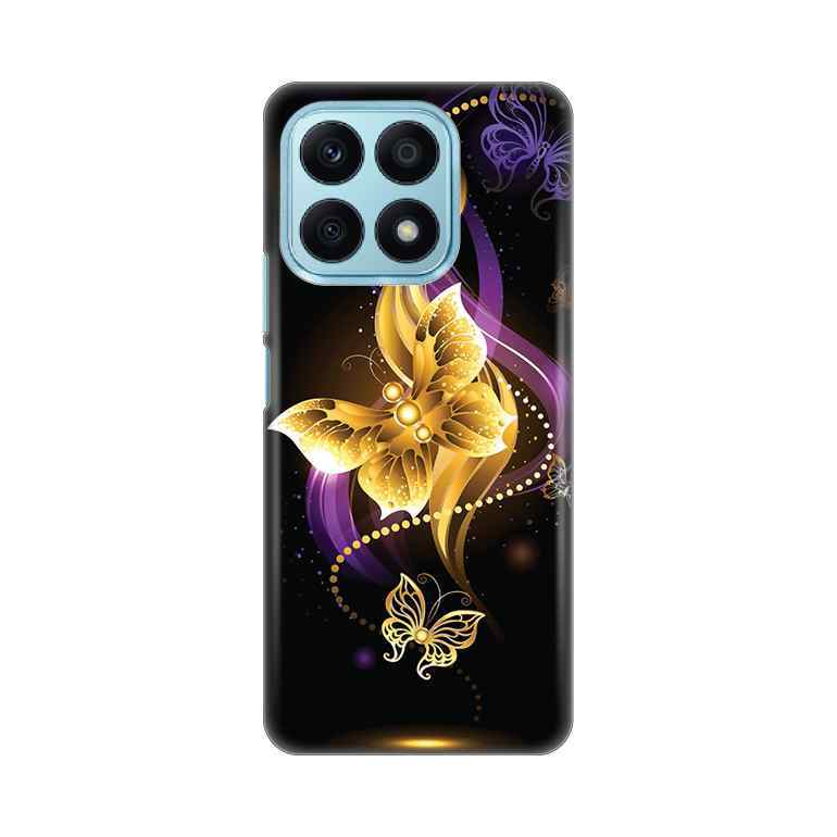 Maska silikon Print za Honor X8a Golden butterfly