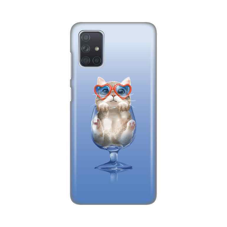 Maska silikon Print za Samsung A71 Funny Cat