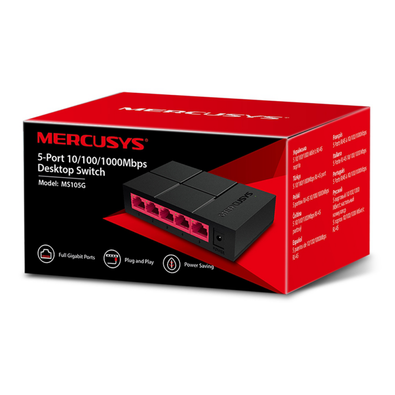 Switch 10 / 100 / 1000 5-port Mercusys MS105G