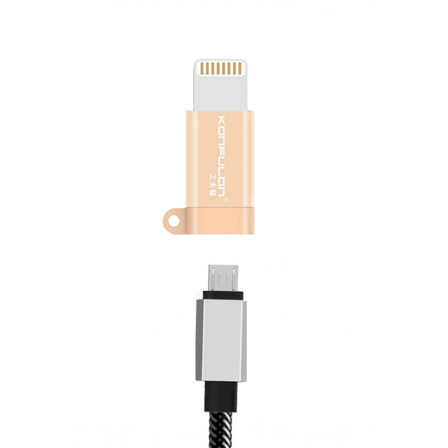 Adapter KONFULON Micro USB na iPhone lightning zlatni