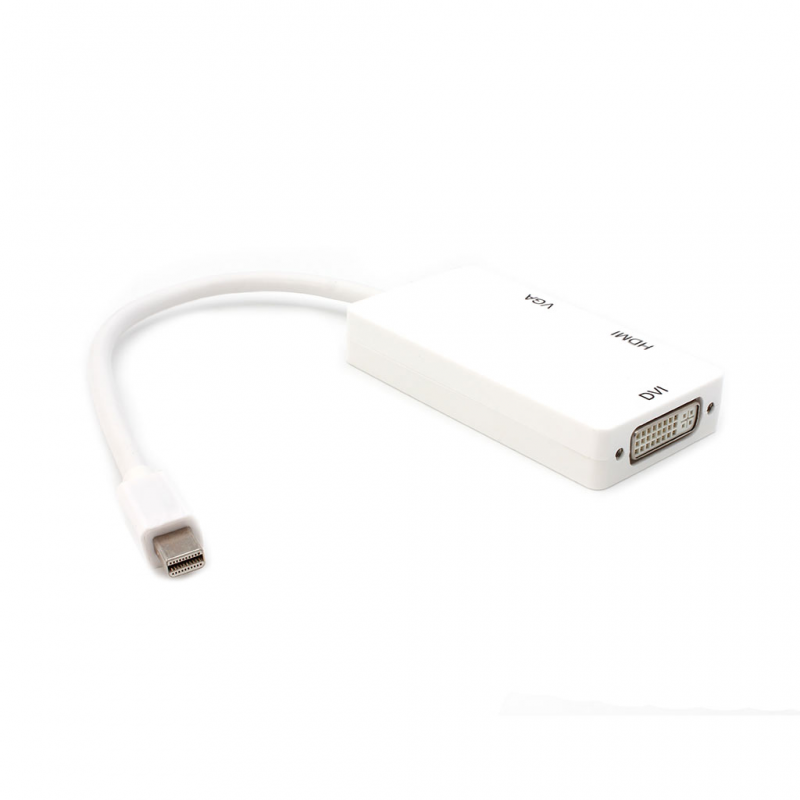 Adapter kabl za Apple mini DP na HDMI VGA DVI beli