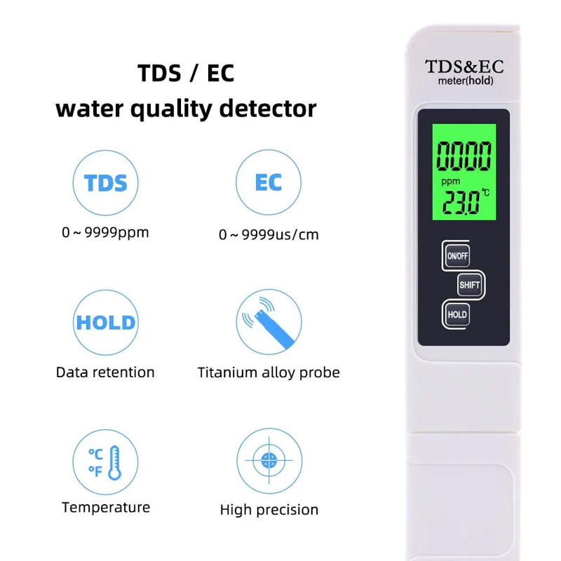 Digitalni tester kvaliteta vode TDS&EC beli