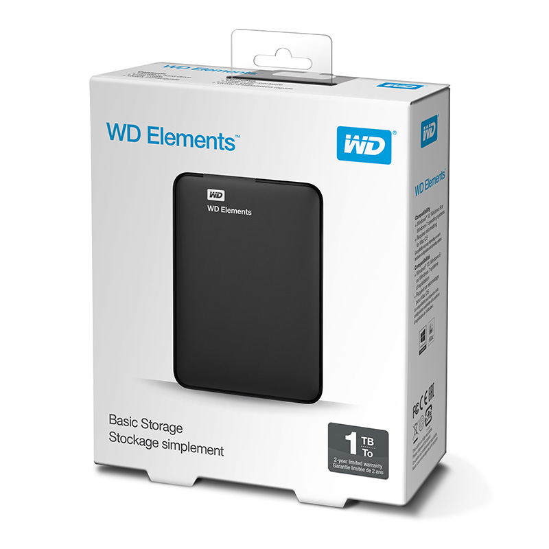 Eksterni hard disk Western Digital 1TB Elemets WDBUZG0010BBK-WESN