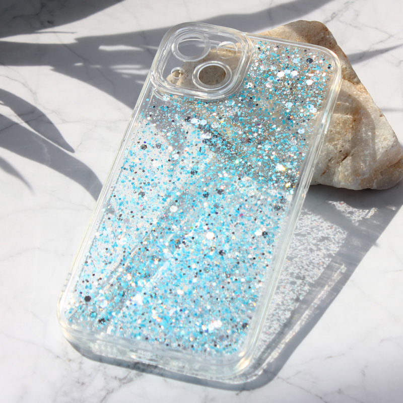Maska Glitter za iPhone 13 plava