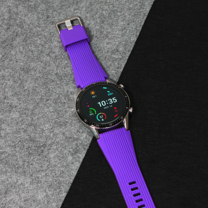 Narukvica relief za smart watch 22mm tamno ljubicasta