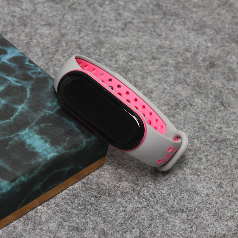 Narukvica za smart watch Xiaomi Mi Band M5/M6 siva pink