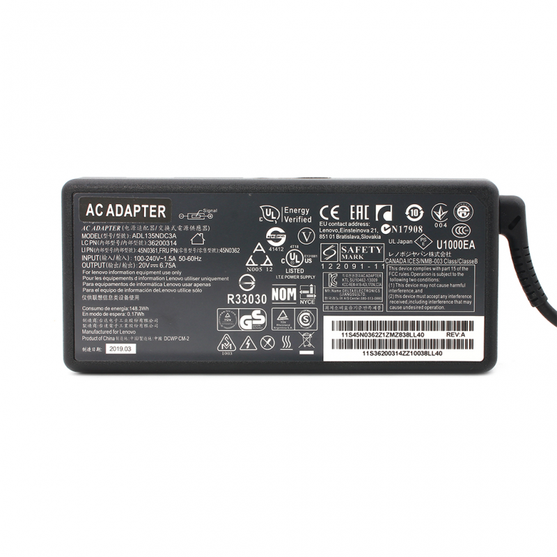 Punjac za laptop Lenovo 20V 6.75A USB type HQ