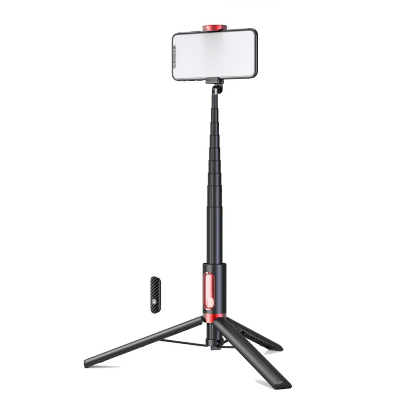 Selfie stick M18 + tripod crni/crveni
