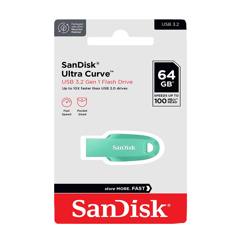 USB flash memorija SanDisk Ultra Curve 3.2 64GB zelena