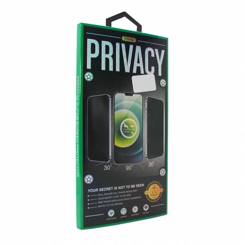 Zaštitno staklo Privacy 2.5D za iPhone 15 6.1 crni
