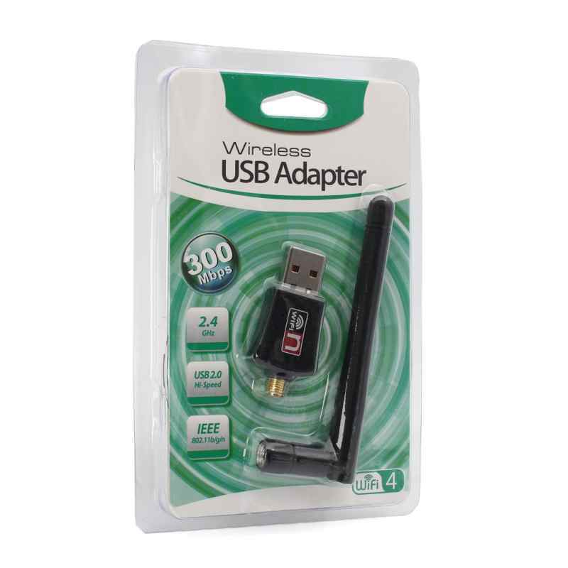 Bežični N adapter sa antenom USB 2.4GHz 5DB 300Mb JWD-U63