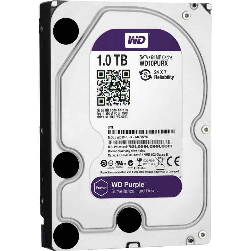 Hard disk 1TB SATA3 Western Digital Caviar 64MB WD10PURZ Purple