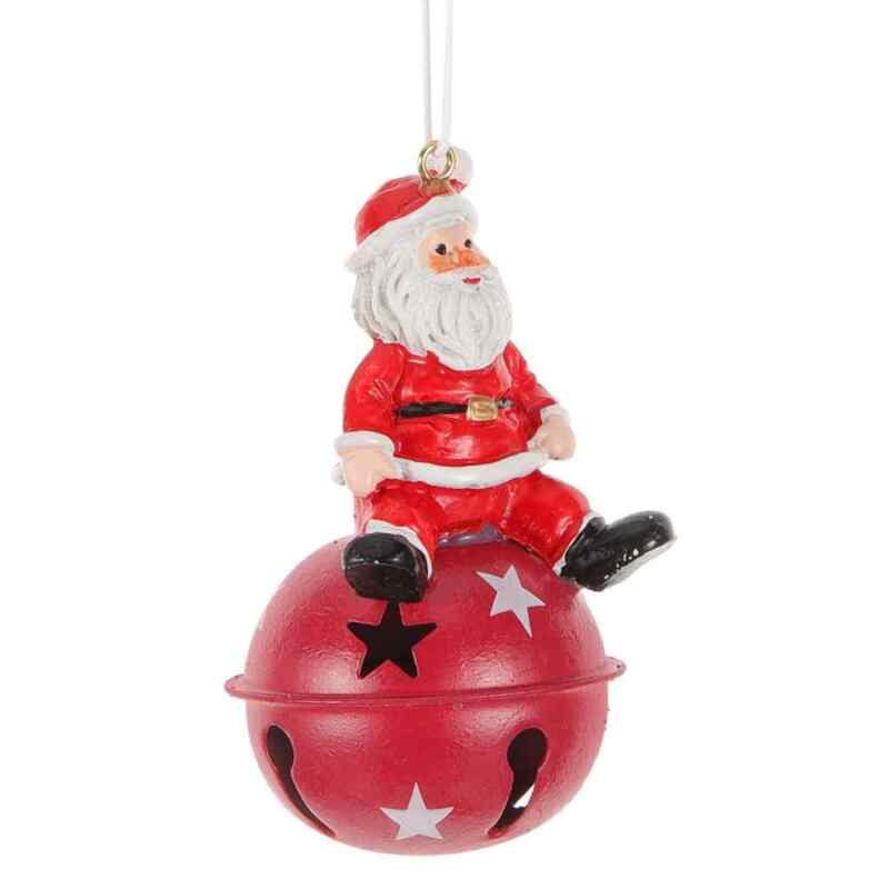 Novogodisnji ukras lampion sa Deda Mrazom