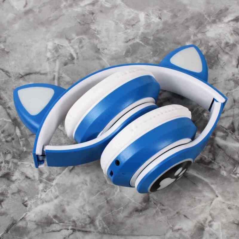 Bluetooth slusalice Cat Ear plave
