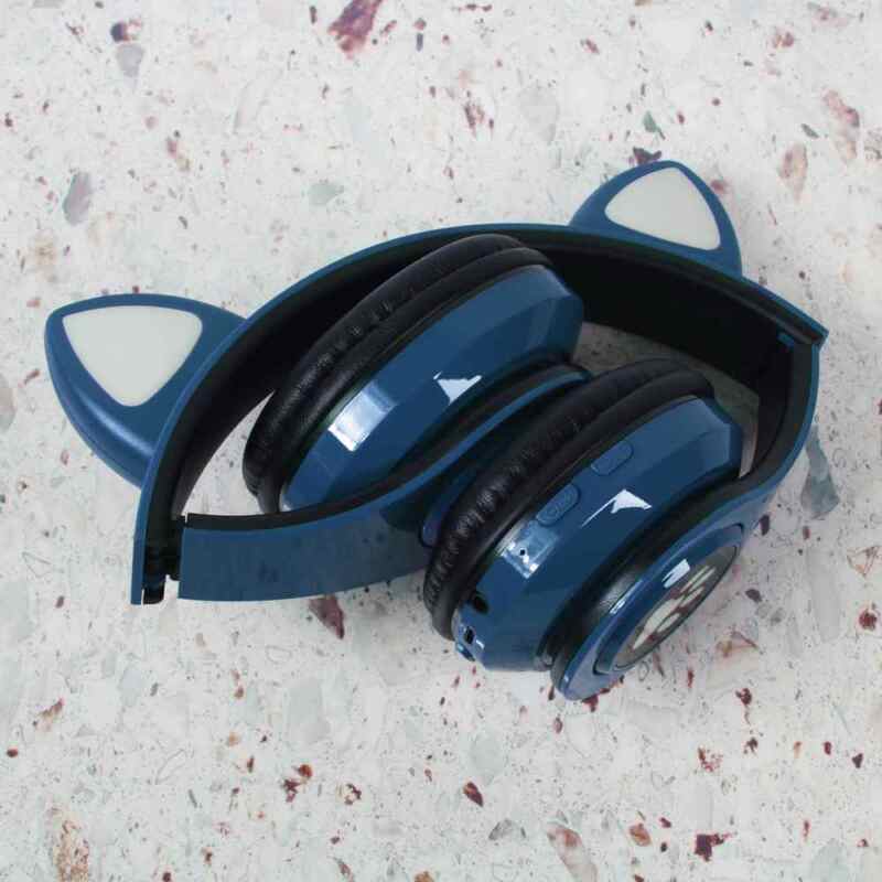 Bluetooth slusalice Cat Ear tamno plave