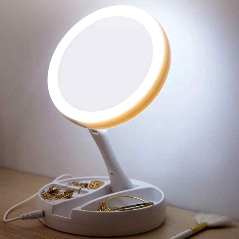 LED ogledalo za sminkanje belo