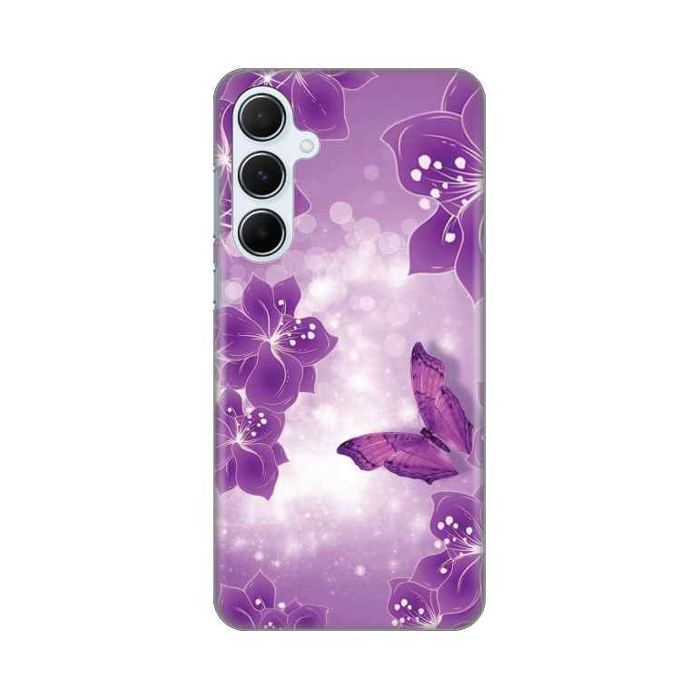 Maska silikon Print za Samsung A556B Galaxy A55 5G Butterfly And Flowers