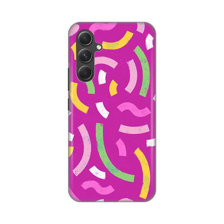 Maska silikon Print za Samsung A546B Galaxy A54 5G Happy Lines pink