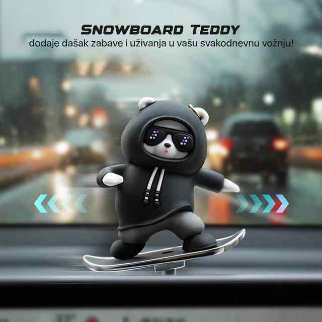 Auto igracka JWD Snowboard Teddy roze