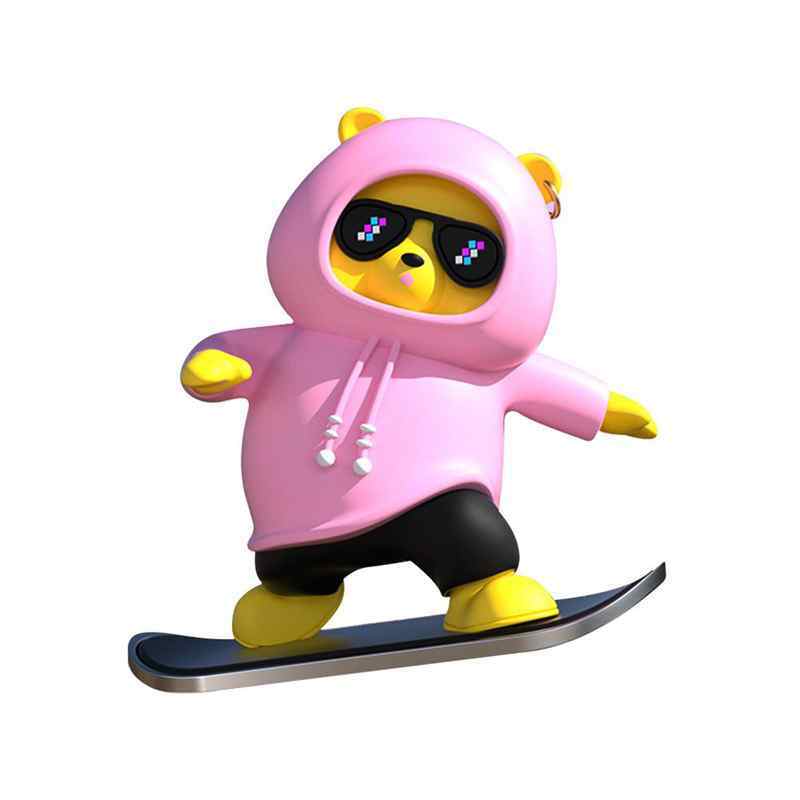 Auto igracka JWD Snowboard Teddy roze